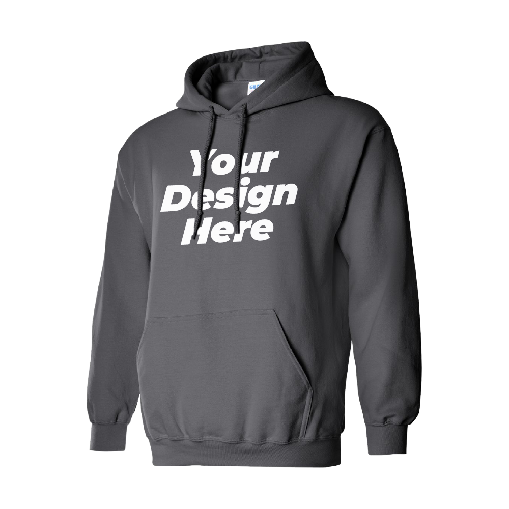 a hoodie with "your design here" on it