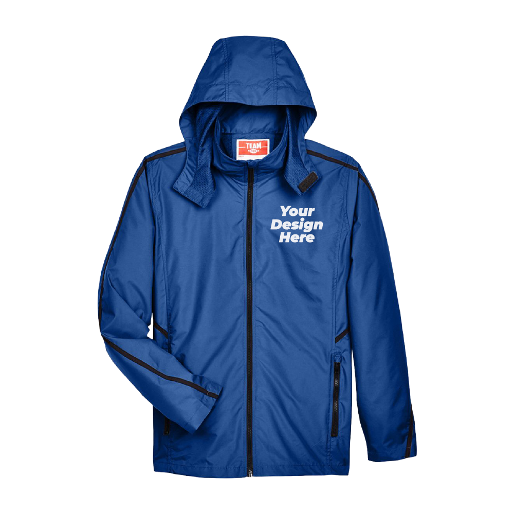 a jacket with "your design here" on it