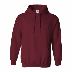 a dark red hoodie