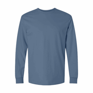 a dark blue long sleeve t-shirt