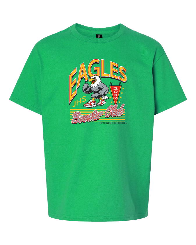 Green Back to School tee with Eagles logo